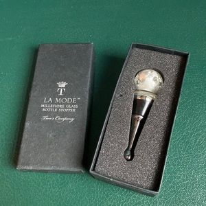 La Mode Millefiore glass bottle stopper!